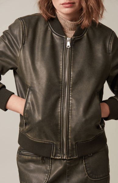 veste cuir femme