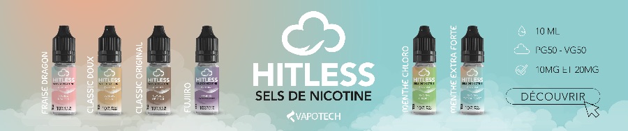 Gamme Hitless sels de nicotine Vapotech