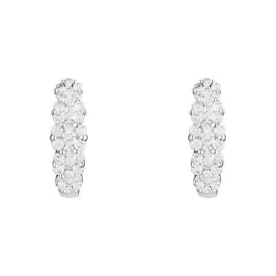 Boucles d'oreilles Or Blanc "MERVEILLES DE LUMIÈRES" Diamants 0,5 carat